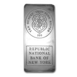 10 oz Silver Bar - Johnson Matthey (Republic National Bank of NY)