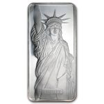 10 oz Silver Bar - Johnson Matthey (Statue of Liberty, MTB)