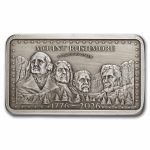 10 oz Silver Bar - Mount Rushmore Antiqued (America's 250th)