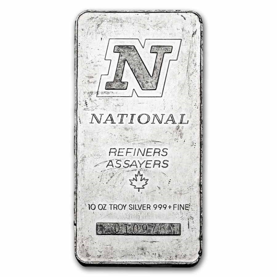 10 oz Silver Bar - National Refiners-Assayers (Canada)