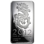 10 oz Silver Bar - OPM (2012 Year of the Dragon)