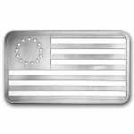 10 oz Silver Bar - U.S. Betsy Ross Flag