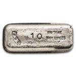 10 oz Silver Bar - Vintage Riverside Coin & Gold (RCG)