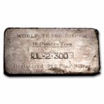 10 oz Silver Bar - Vintage World Trade Silver