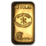 10 Tolas Gold Bar - Engelhard-Swiss Bank Corporation (3.75 oz)