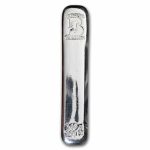 100 gram Cast-Poured Silver Bar - Bunker Bullion Long Skinny Bar