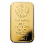 100 gram Gold Bar - Argor-Heraeus (In Assay)