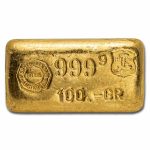 100 gram Gold Bar - Drijfhout Refinery (Vintage, Poured)