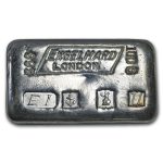 100 gram Silver Bar - Engelhard-London (EI, Brit, Edinburgh, U)