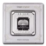 100 gram Silver Bar - Geiger Edelmetalle (Encapsulated w/ Assay)