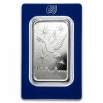 100 gram Silver Bar - Holy Land Mint (Dove of Peace)
