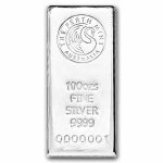 100 oz Cast Silver Bar - Perth Mint