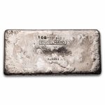 100 oz Silver Bar - Engelhard (1st Ser., Double Stamp Error)