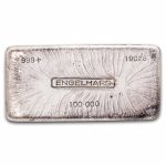 100 oz Silver Bar - Engelhard (3rd Ser., 5-Digit #, Floating Dec)