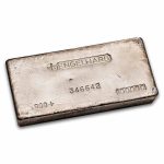 100 oz Silver Bar - Engelhard (4th Series, Bull Logo, Waffle Rev)