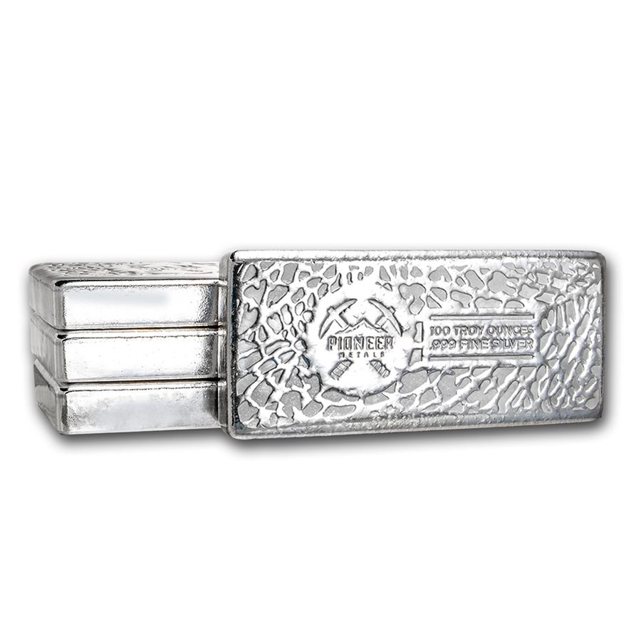 100 oz Silver Bar - Pioneer Metals