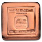 1000 gram Copper Square Bar - Geiger (Poured, .999 Fine)