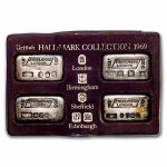 100g Silver Ingot Set - Engelhard-London, 1969 British Hall-Marks