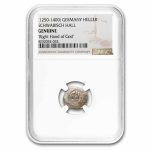 (1250-1400) Germany Silver Hand Heller Genuine NGC (w/COA)