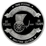 14.6 oz Silver Round - 25th Anniversary Carriage Inc. (1968-93)