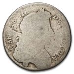 1672-1684 England Silver Half Crown Charles II Avg Circ