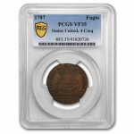 1787 Fugio Cent 4 Cinquefoil VF-35 PCGS