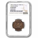1787 Fugio Cent 4 Cinquefoil XF Details NGC