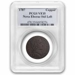 1787 Nova Eborac Copper VF-35 PCGS (Brown, Std Left)