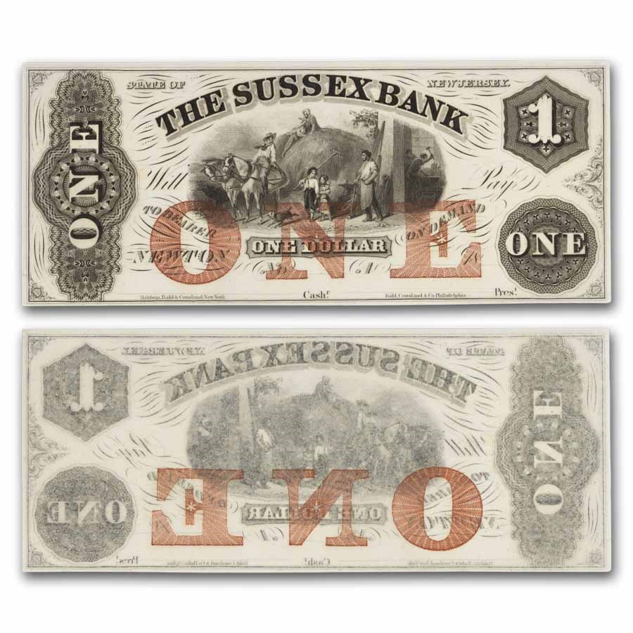 18__ Sussex Bank of Newton, New Jersey $1.00 CU Remainder Note