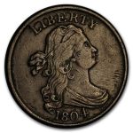 1804 Half Cent Spiked Chin VF