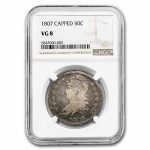 1807 Capped Bust Half Dollar VG-08 NGC