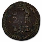 1812 Mexico Oaxaca Copper SUD 2 Reales VF
