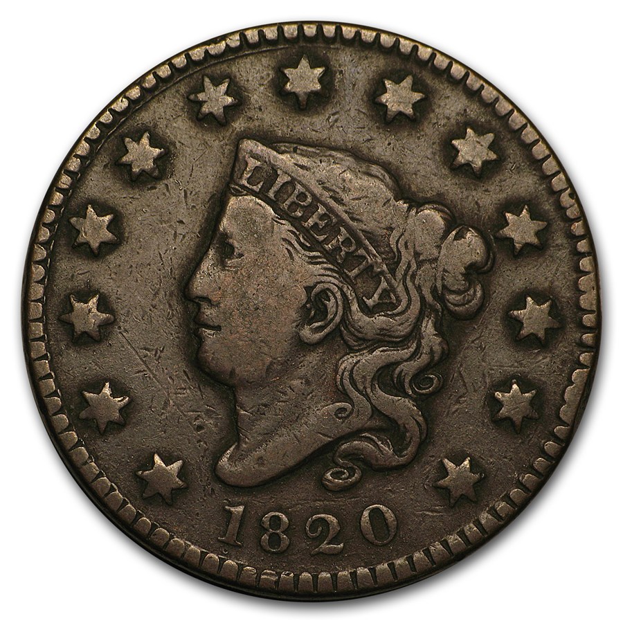 1820 Large Cent Small Date Fine