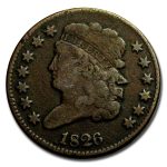 1826 Half Cent VG