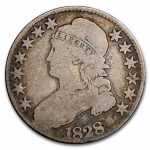 1828 Bust Half Dollar Good (Sq Base 2, Lg 8's)