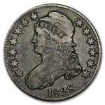 1828 Bust Half Dollar VF (Sq 2, Sm 8's, Lg Ltrs)