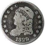 1829 Capped Bust Half Dime Fine