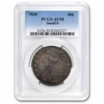 1830 Bust Half Dollar AU-50 PCGS (Small 0)