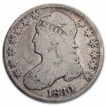 1830 Bust Half Dollar Good (Small 0)