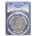 1830 Bust Half Dollar VF-30 PCGS (Small 0)