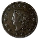 1831 Large Cent Lg Letters VF