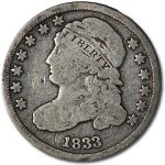 1833 Capped Bust Dime Fine