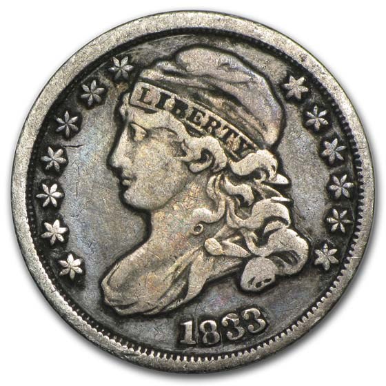 1833 Capped Bust Dime VF