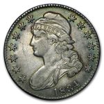 1834 Bust Half Dollar AU (Lg Date, Lg Letters)