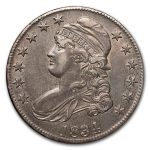 1834 Bust Half Dollar AU (Lg Date, Sm Letters)