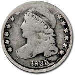 1835 Capped Bust Dime AG