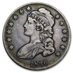 1836 Bust Half Dollar VF (Lettered Edge)