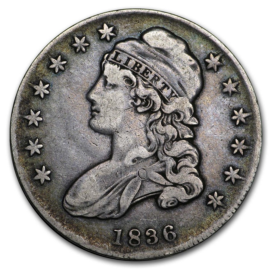 1836 Bust Half Dollar VF (Lettered Edge)