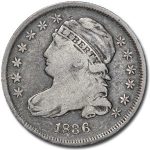 1836 Capped Bust Dime VF