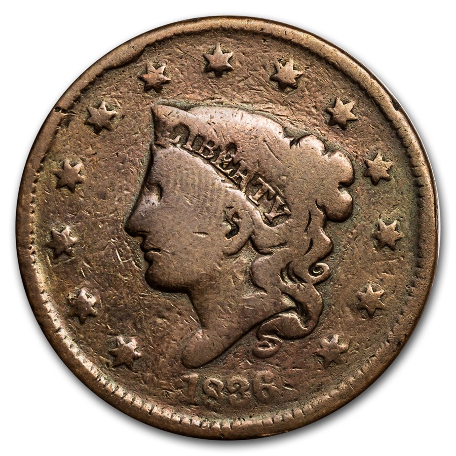 1836 Large Cent Good